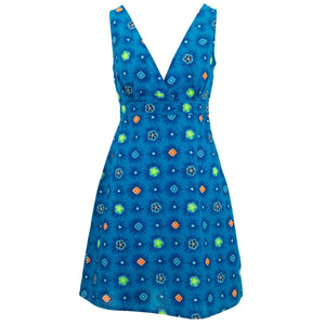 Crossover-Kleid – blaue Explosion
