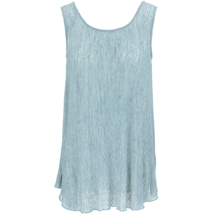 Sleeveless Knitted Top - Blue