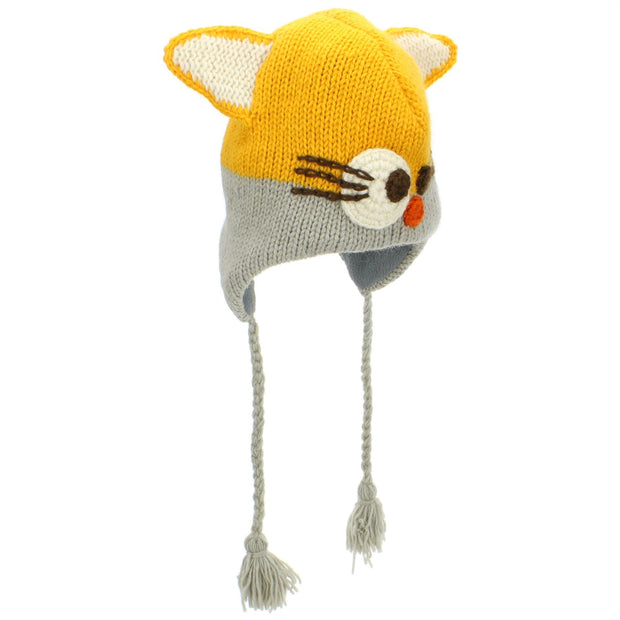 Wool Animal Hat - Yellow Mouse
