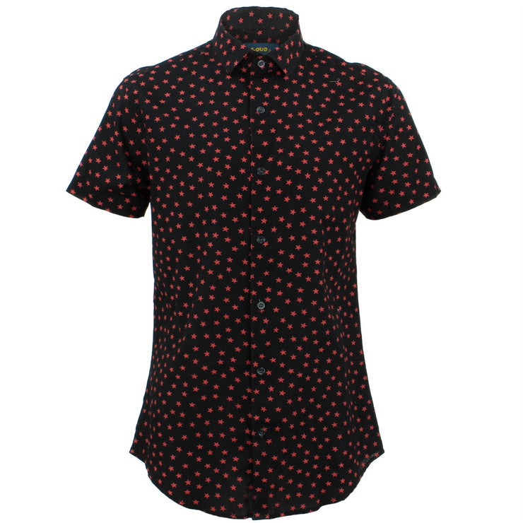 Tailored Fit Short Sleeve Shirt - Ditzy Red Stars