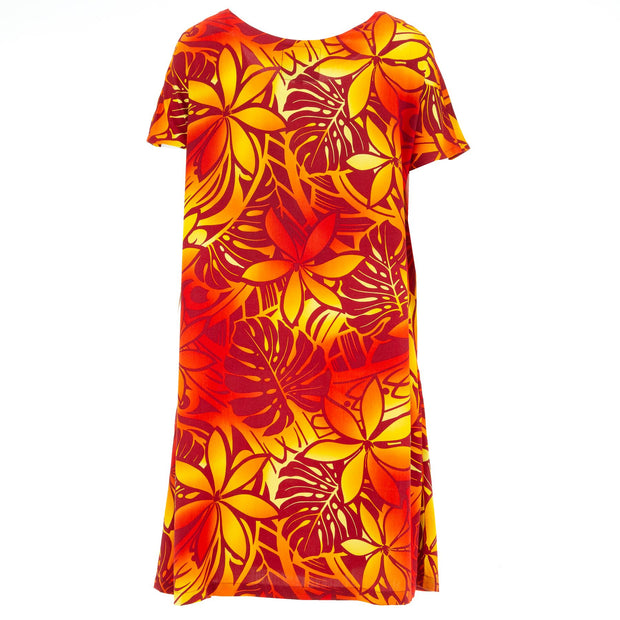 Floaty Pocket Pleat Dress - Jungle Glow