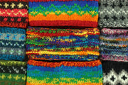 Hand Knitted Wool Headband  - Rainbow Zig Zag