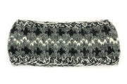 Hand Knitted Wool Headband  - 17 Grey