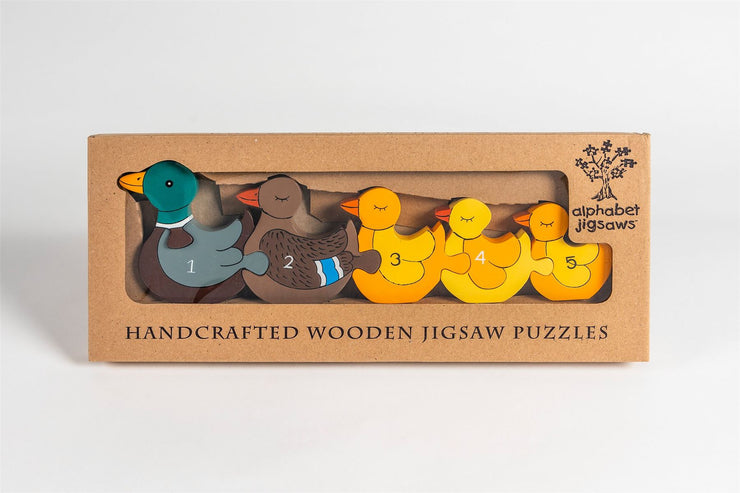 Handmade Wooden Jigsaw Puzzle - Number Ducks