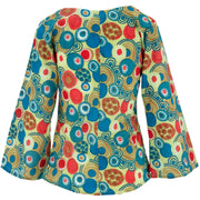 Wrap Top with Bell Sleeve - Magic Garden