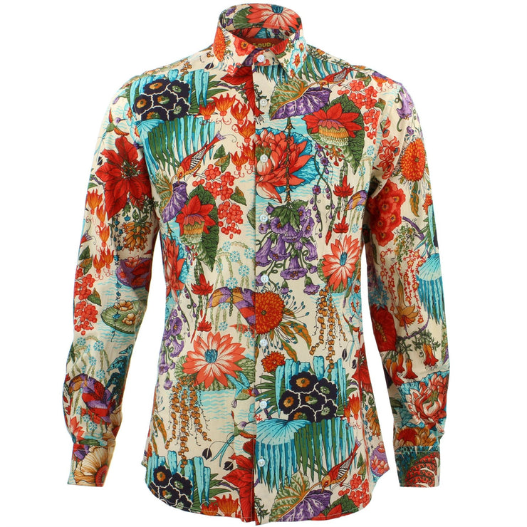 Tailored Fit Long Sleeve Shirt - Japanese Floral