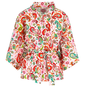 Glad kimono - lys paisley