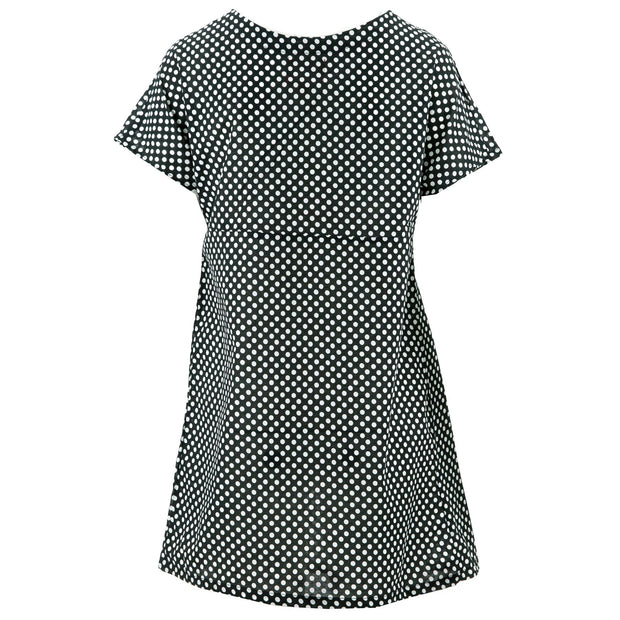 Lolo Short Shift Dress - Black Polka Dot
