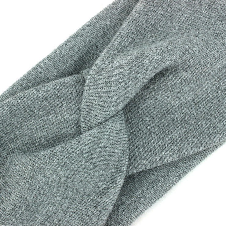 Twisted Bowknot Headband - Grey
