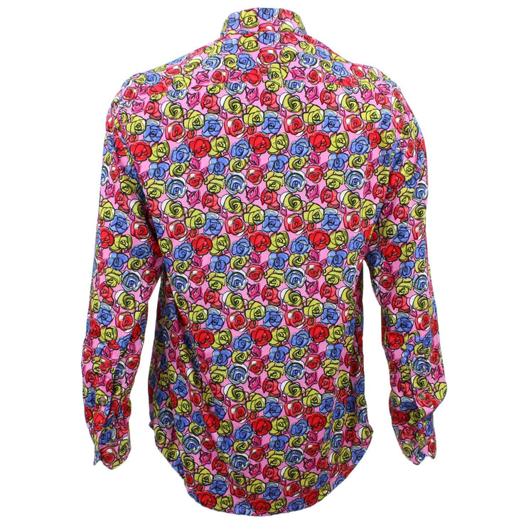 Tailored Fit Long Sleeve Shirt - Sketched Roses