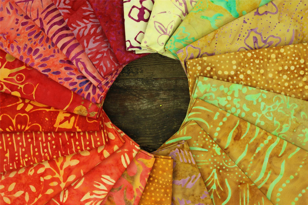 Fat Quarter - 20 Pieces of 19" x 20" Cotton Batik