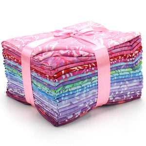 Paquets de tissus pré-coupés en coton Batik - Fat Quarter - Nuances de violet