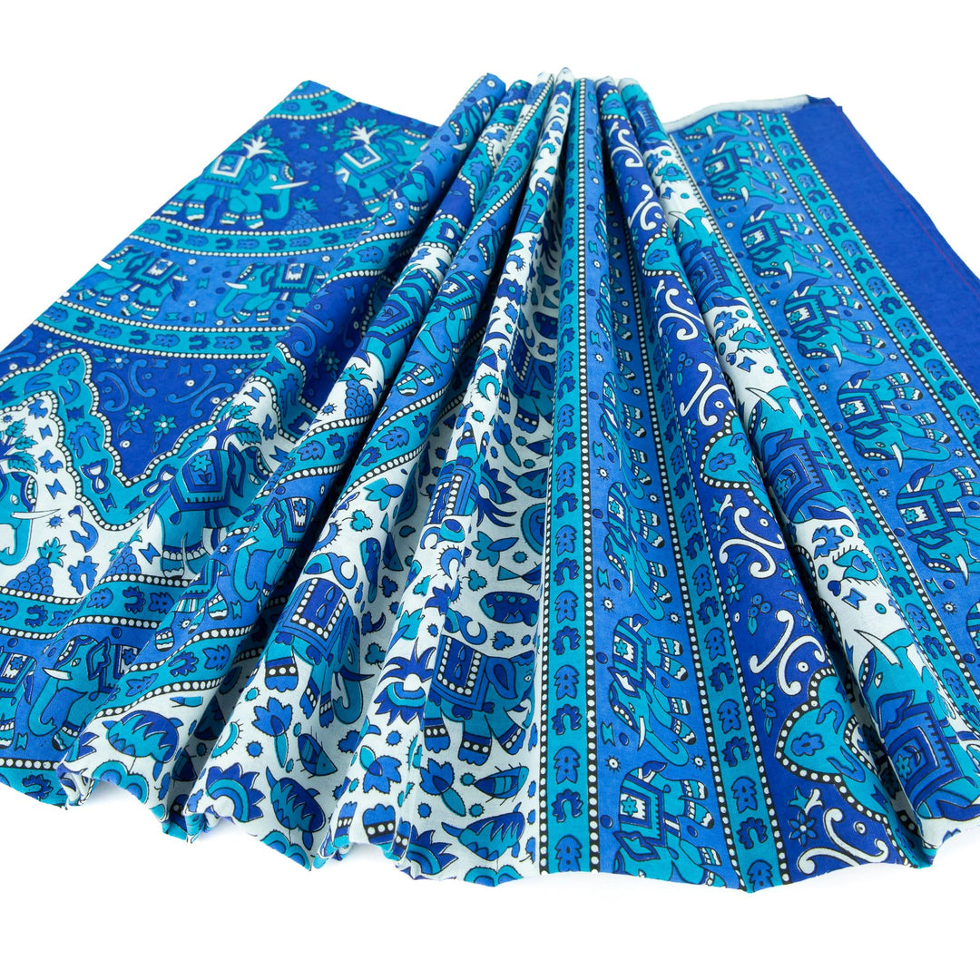 Block Printed Mandala Wall Hanging - Lapis