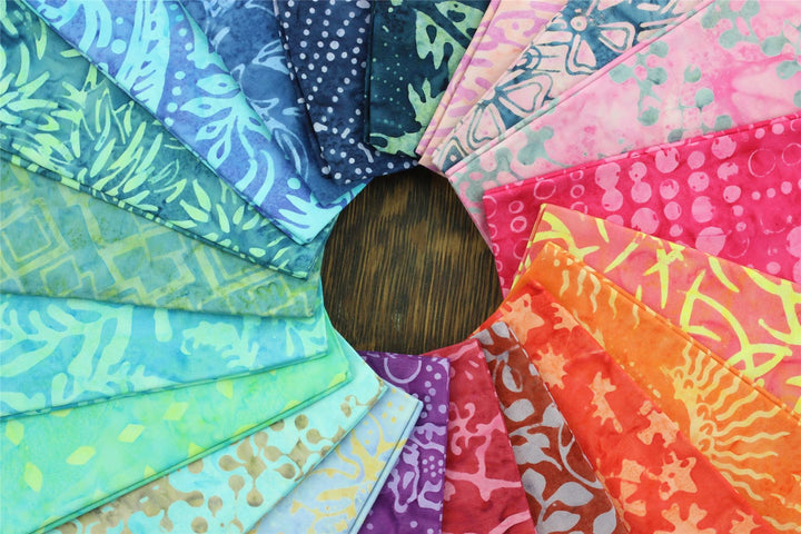 Fat Quarter - 20 Pieces of 19" x 20" Cotton Batik