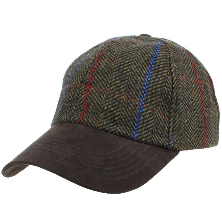 Wool Tweed Baseball Cap - Brown