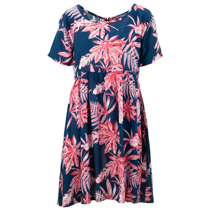 Empire Line Tea Dress - Pink Fern