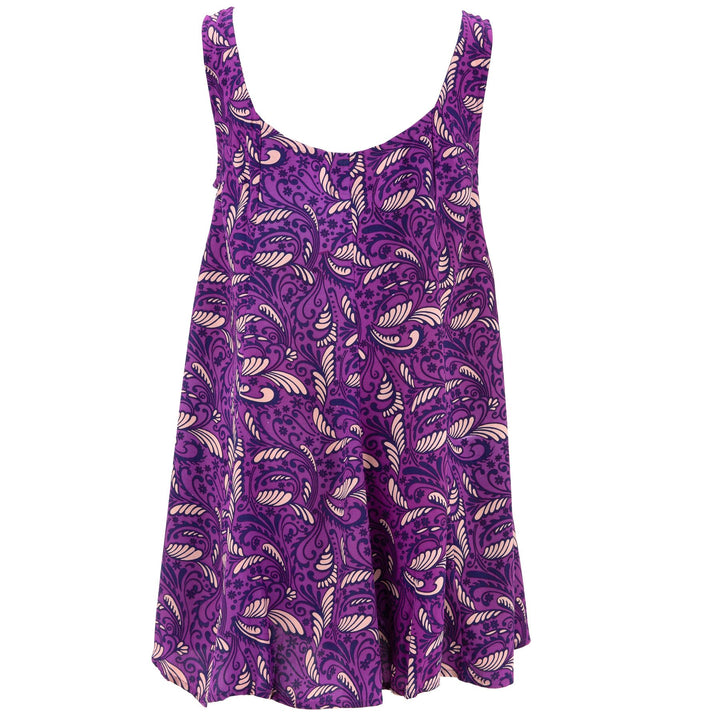 Floaty Dolly Dress - Purple Palmette