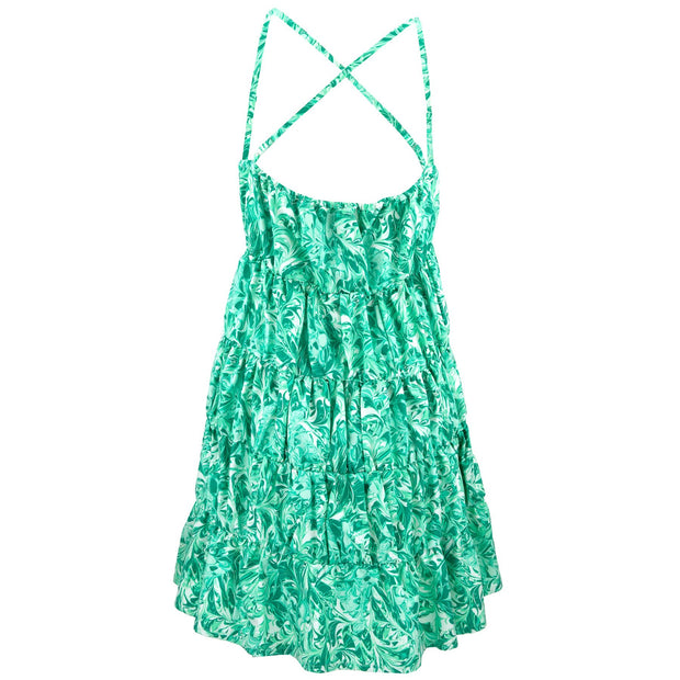 Tier Drop Summer Dress - Turquoise Storm