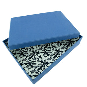 Handgefertigtes, luxuriöses A4-Präsentationshemd und Geschenkbox – Kobalt