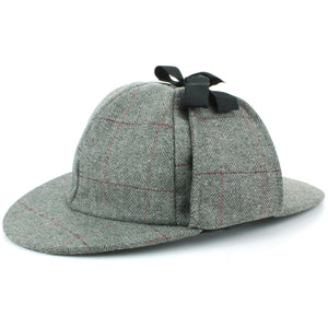 Uld sildeben deerstalker sherlock holmes hat - lysegrå