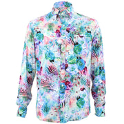 Tailored Fit Long Sleeve Shirt - Psychedelic Zebra Feathers