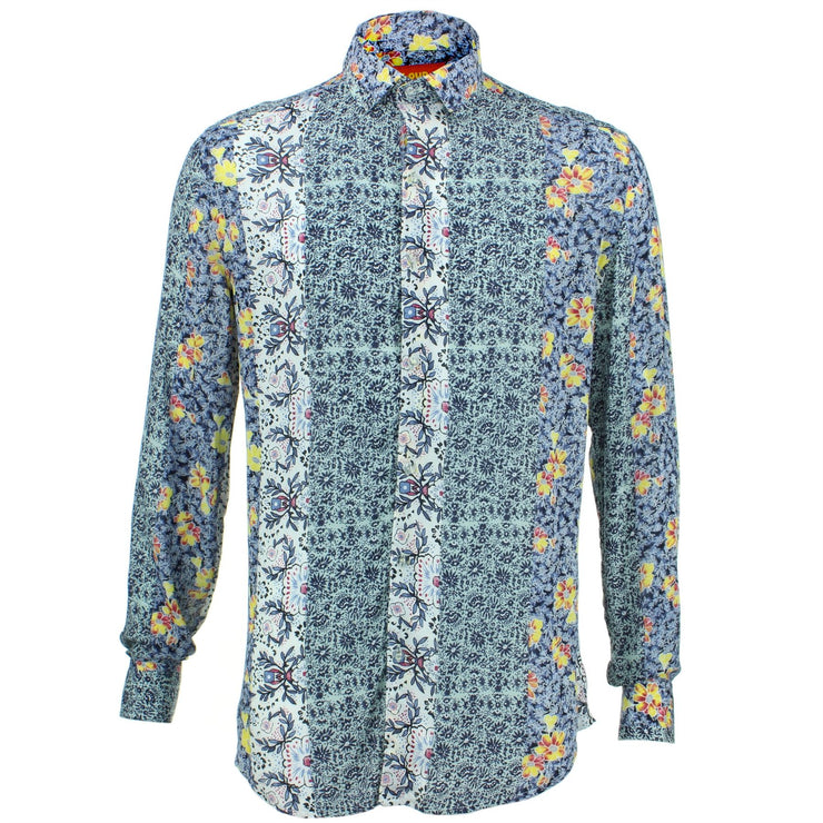Tailored Fit Long Sleeve Shirt - Floral Stripe
