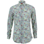 Tailored Fit Long Sleeve Shirt - Floral Sketch