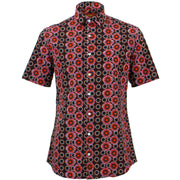 Tailored Fit Short Sleeve Shirt - Poppy Dots