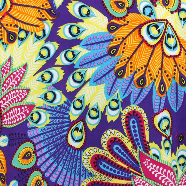 Tropical Hawaiian Tie Front Top - Purple