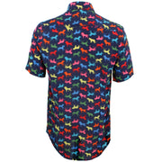 Tailored Fit Short Sleeve Shirt - Colourful Horses & Lions