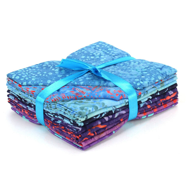 Fat Quarter - 10 Pieces of 19" x 20" Cotton Batik