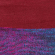 Tibetan Wool Blend Shawl Blanket - Red with Purple Reverse