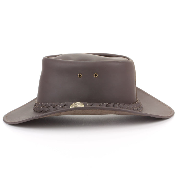 Genuine Leather Australian Cowboy Bush Hat - Brown