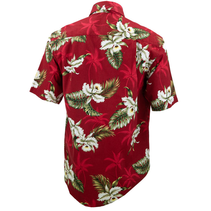 Regular Fit Short Sleeve Shirt - Red Palm