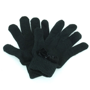 Knitted Ladies Gloves - Black