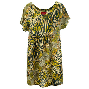 Lolo Short Shift Dress - Jungle Menagerie Gold