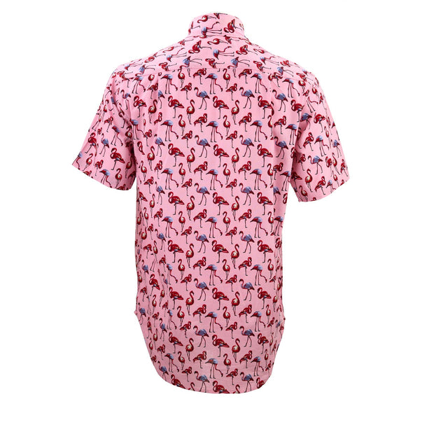Regular Fit Short Sleeve Shirt - Flamingos