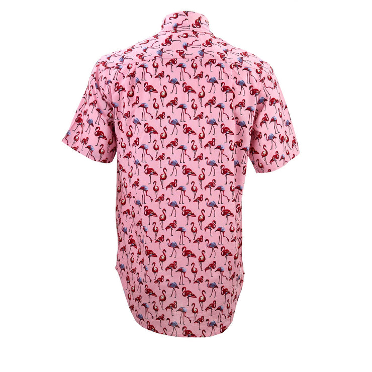 Regular Fit Short Sleeve Shirt - Flamingos