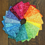 Fat Quarter - 20 Pieces of 19" x 20" Cotton Batik