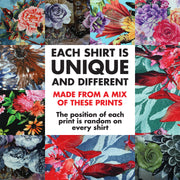 Regular Fit Short Sleeve Shirt - Random Mixed Panel - Floral