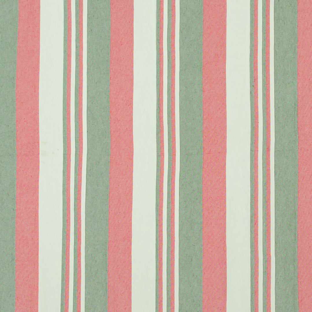 Striped Cotton Blanket With Tassel Edging - Blush Grey