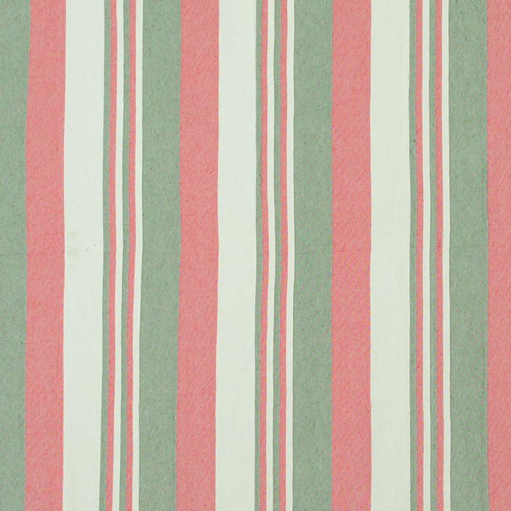Striped Cotton Blanket With Tassel Edging - Blush Grey