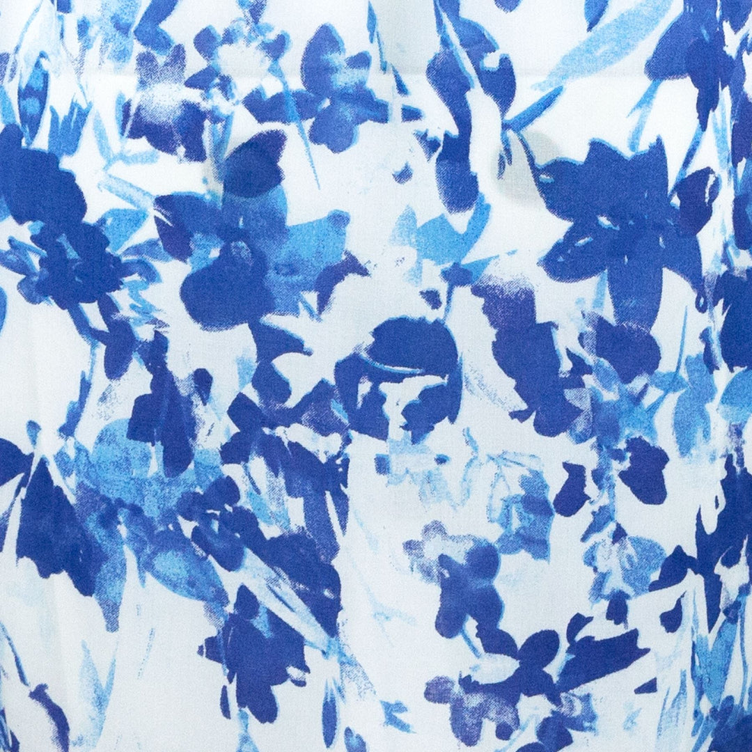 Halterneck Wrinkle Dress - Blue Blossom