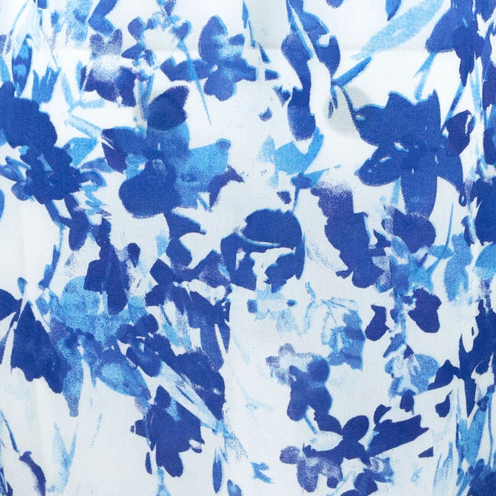 Halterneck Wrinkle Dress - Blue Blossom