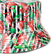 Holographic Bucket Hat - Shiny Flamingo