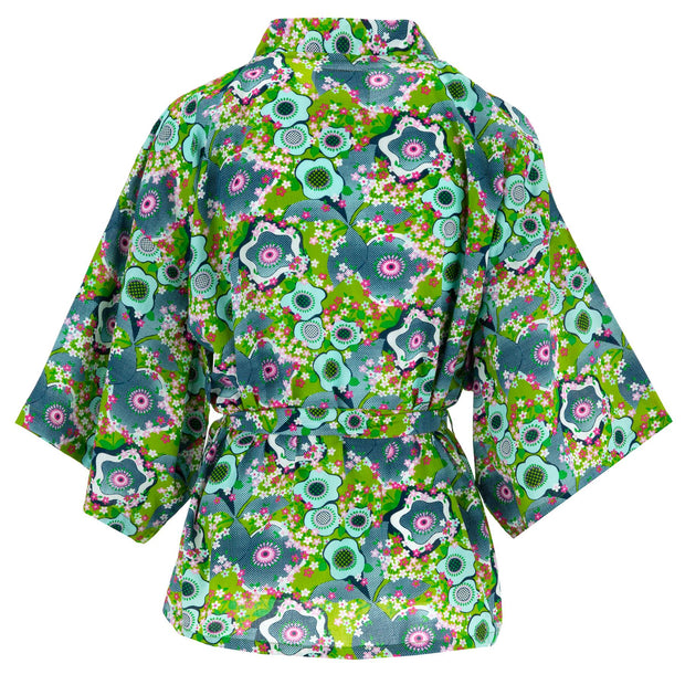 Happy Kimono - Floral Oyster