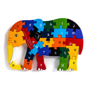 Handmade Wooden Jigsaw Puzzle - Alphabet Elephant