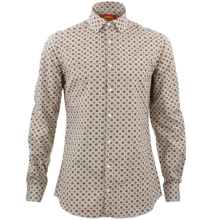 Tailored Fit Long Sleeve Shirt - Tiny Floral Tile