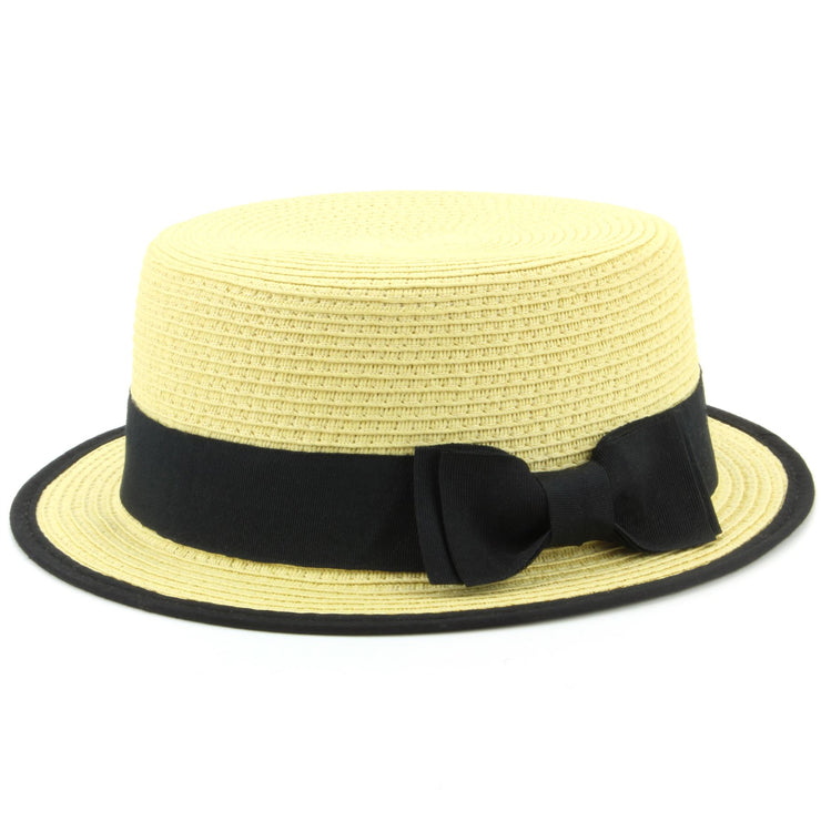 Short Brim Straw Paper Boater Hat