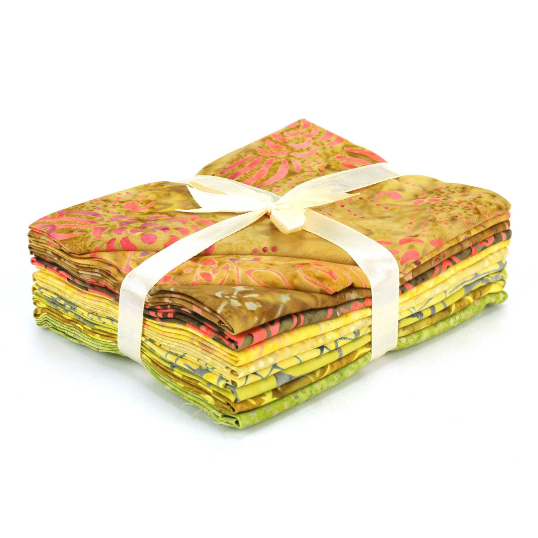 Fat Quarter - 10 Pieces of 19" x 20" Cotton Batik